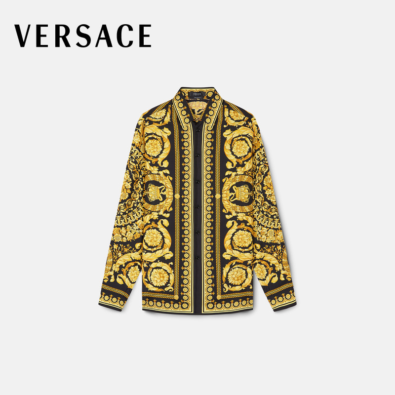 VERSACE/范思哲 男士Barocco真丝衬衫