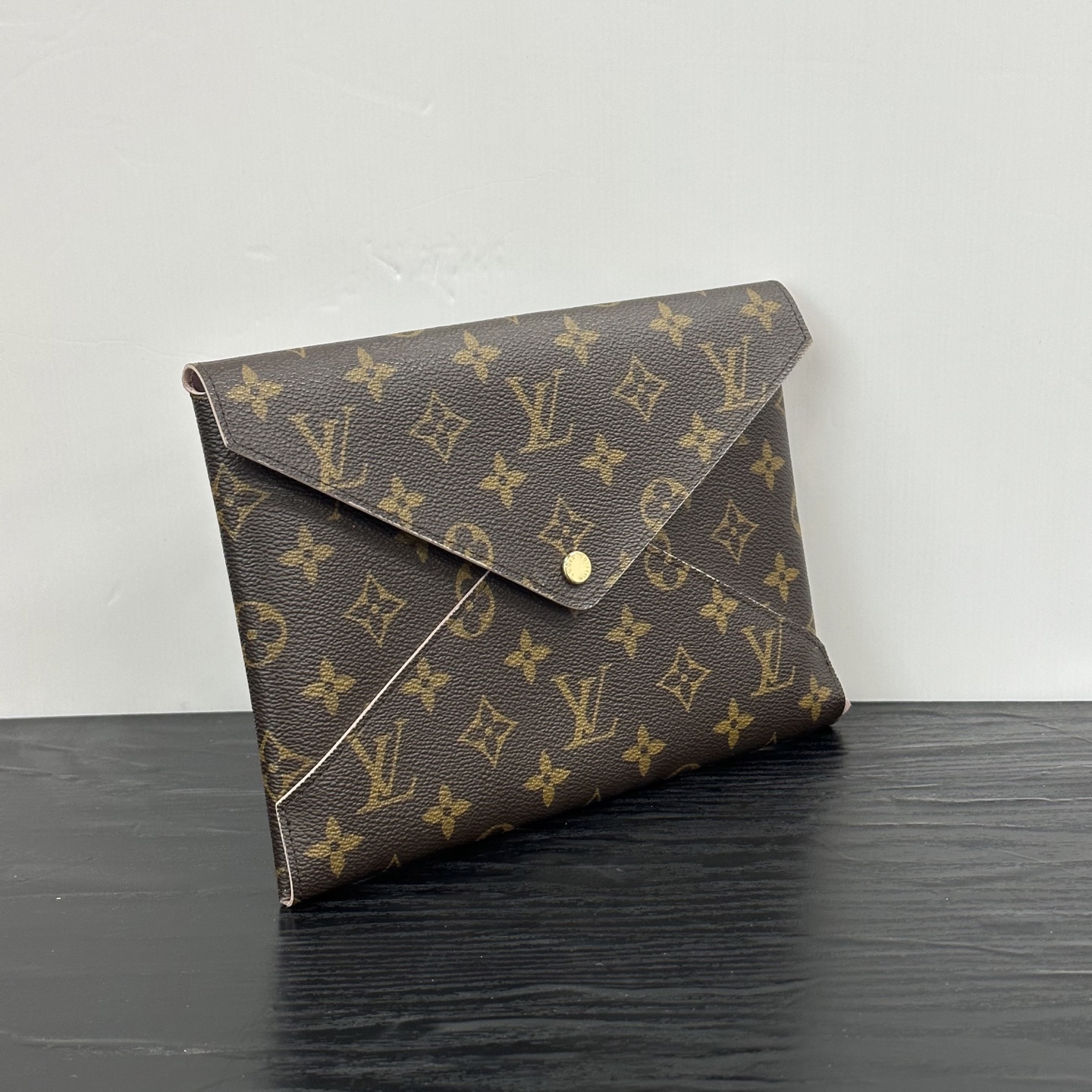 95新 LouisVuitton/路易威登 经典老花大号信封洗漱手拿包 02229