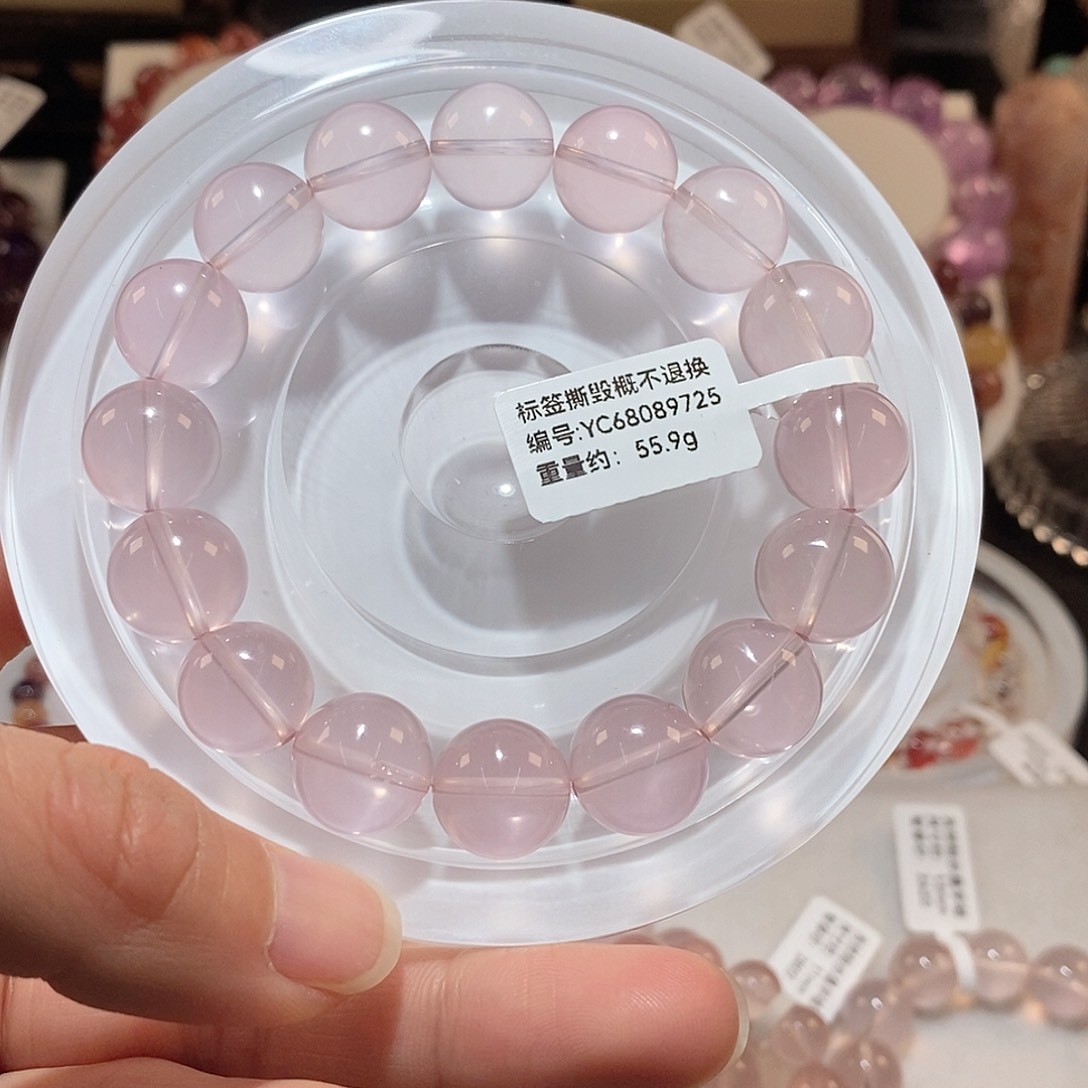 水晶手链未镶嵌J粉晶手链