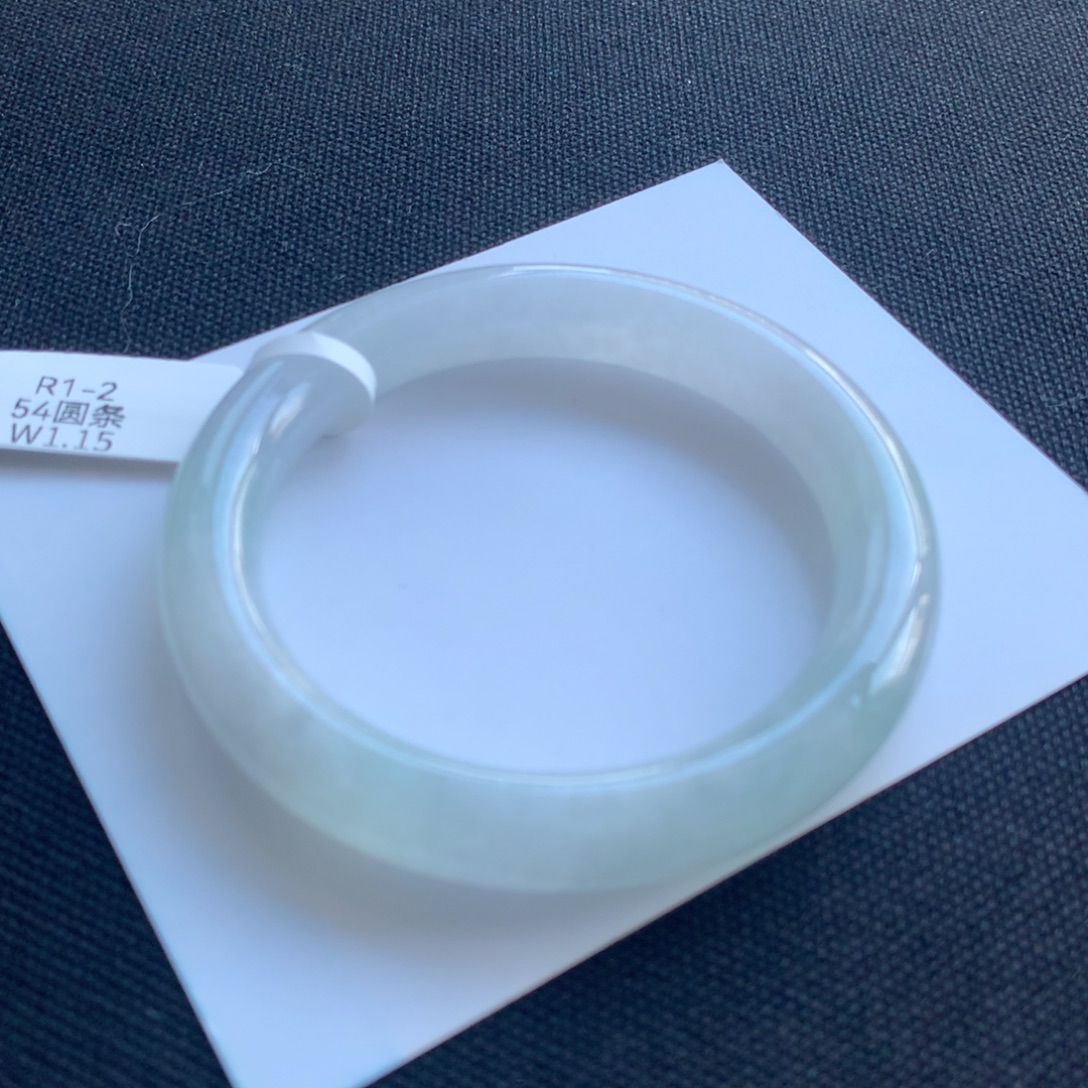 翡翠未镶嵌手镯13号54