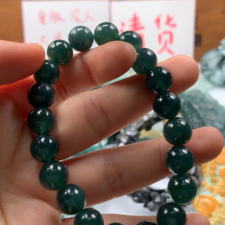 翡翠颈饰未镶嵌保真天然A货翡翠