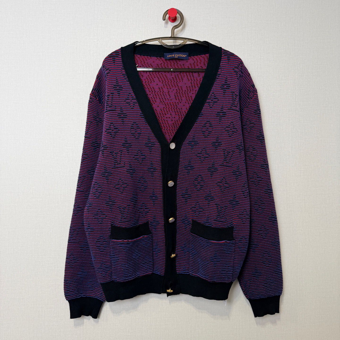 未使用 LouisVuitton/路易威登 25年紫色满印开衫/L/编号11928