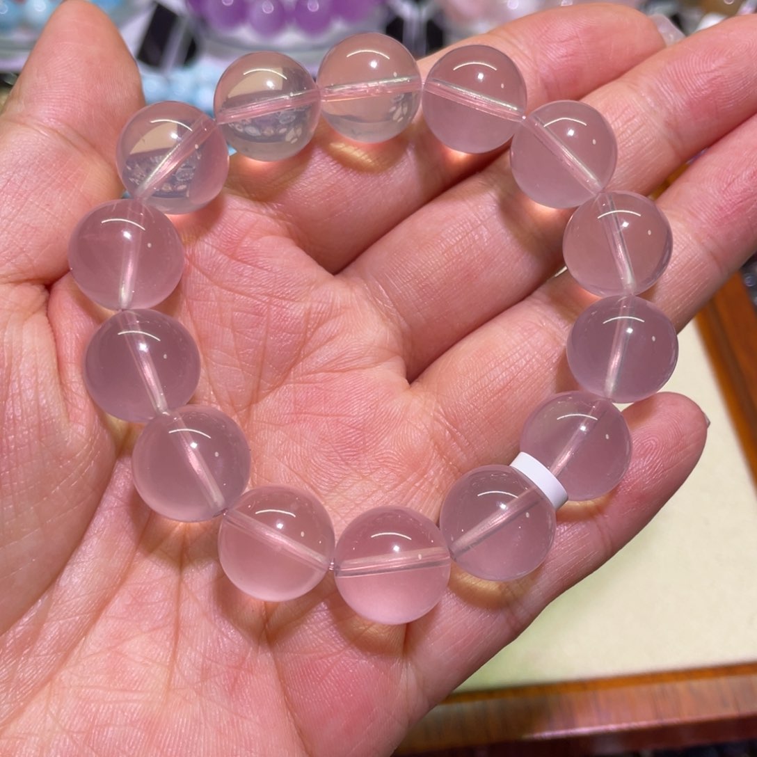 水晶手链未镶嵌14.8mm莫粉