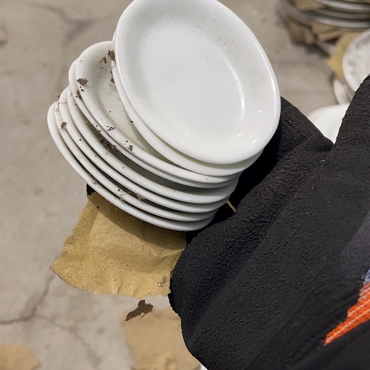 瓷片六厂汉玉高骨瓷勺托8个