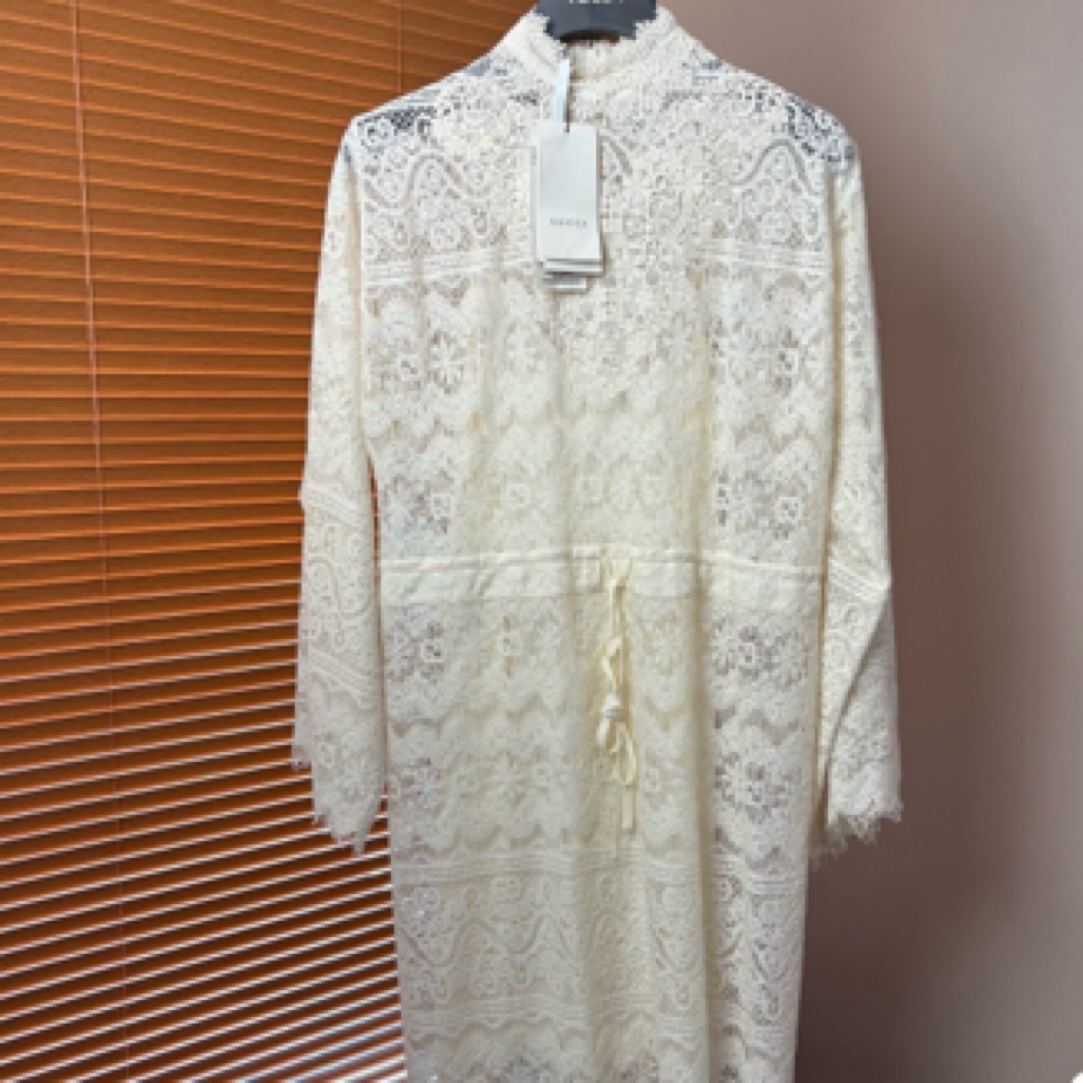 99新 GUCCI/古驰 蕾丝镂空连衣裙 /36码/D00960