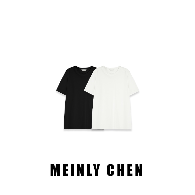 【MEINLY  CHEN】【男女同款】高端设计师三醋百搭男女情侣T恤823176