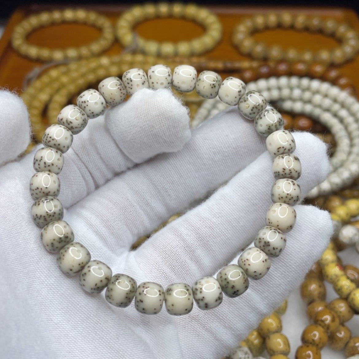 【闪购商品】星月菩提吊坠银标款8/7瓷白糯冰通体月朗星稀