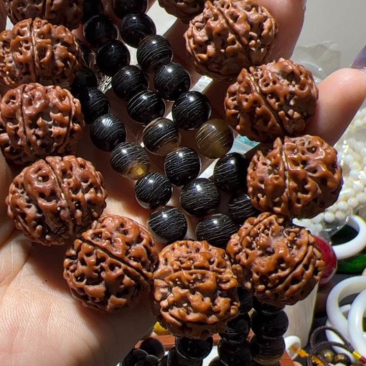 核桃手串/手链1.0/108射白脖挂