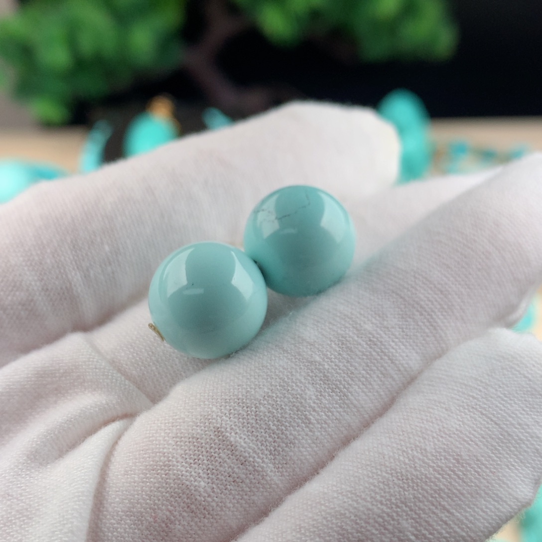 【闪购商品】绿松石圆珠卡13.5未镶嵌