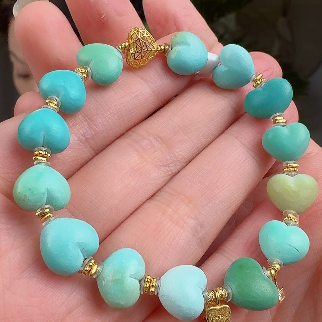 绿松石珠宝奇石18K金镶嵌