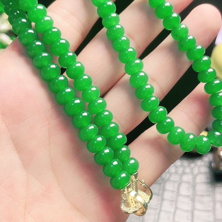 颈饰14K金镶嵌翡翠