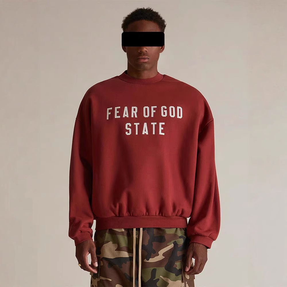 秋季ESSENTIALS新款潮牌刺绣字母圆领加绒卫衣休闲男女情侣上衣