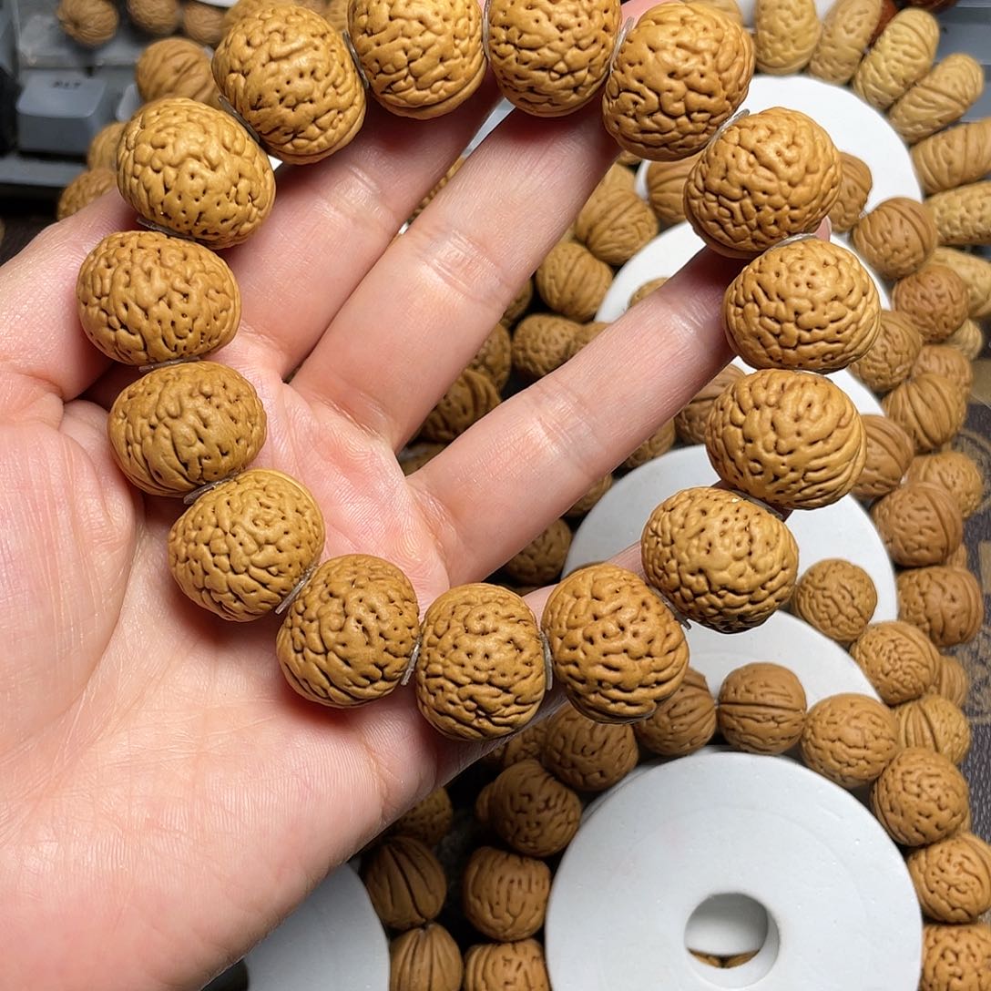 桃木桃核手串21+苹果圆