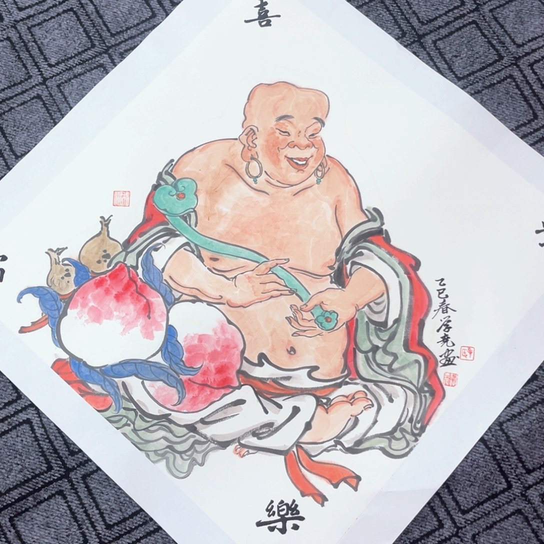 国画吴**隅四尺斗方人物作品