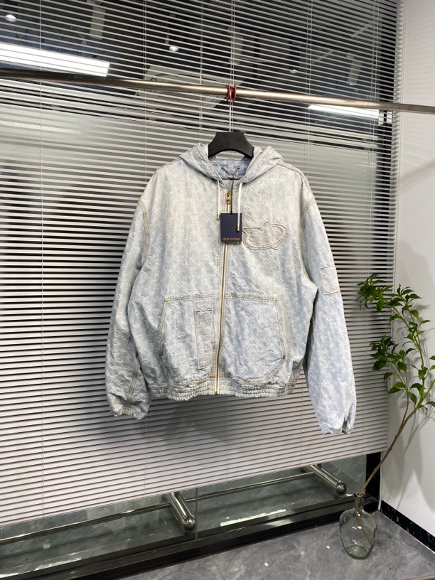 全新未使用 LouisVuitton/路易威登 NBA联名 满印牛仔外套 aw2198