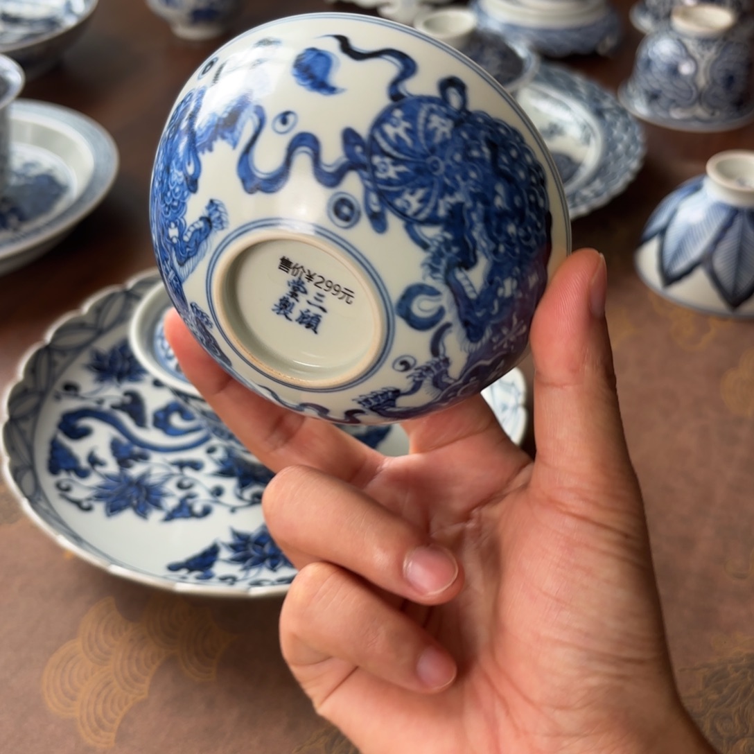 摆件景德镇手绘茶器微瑕