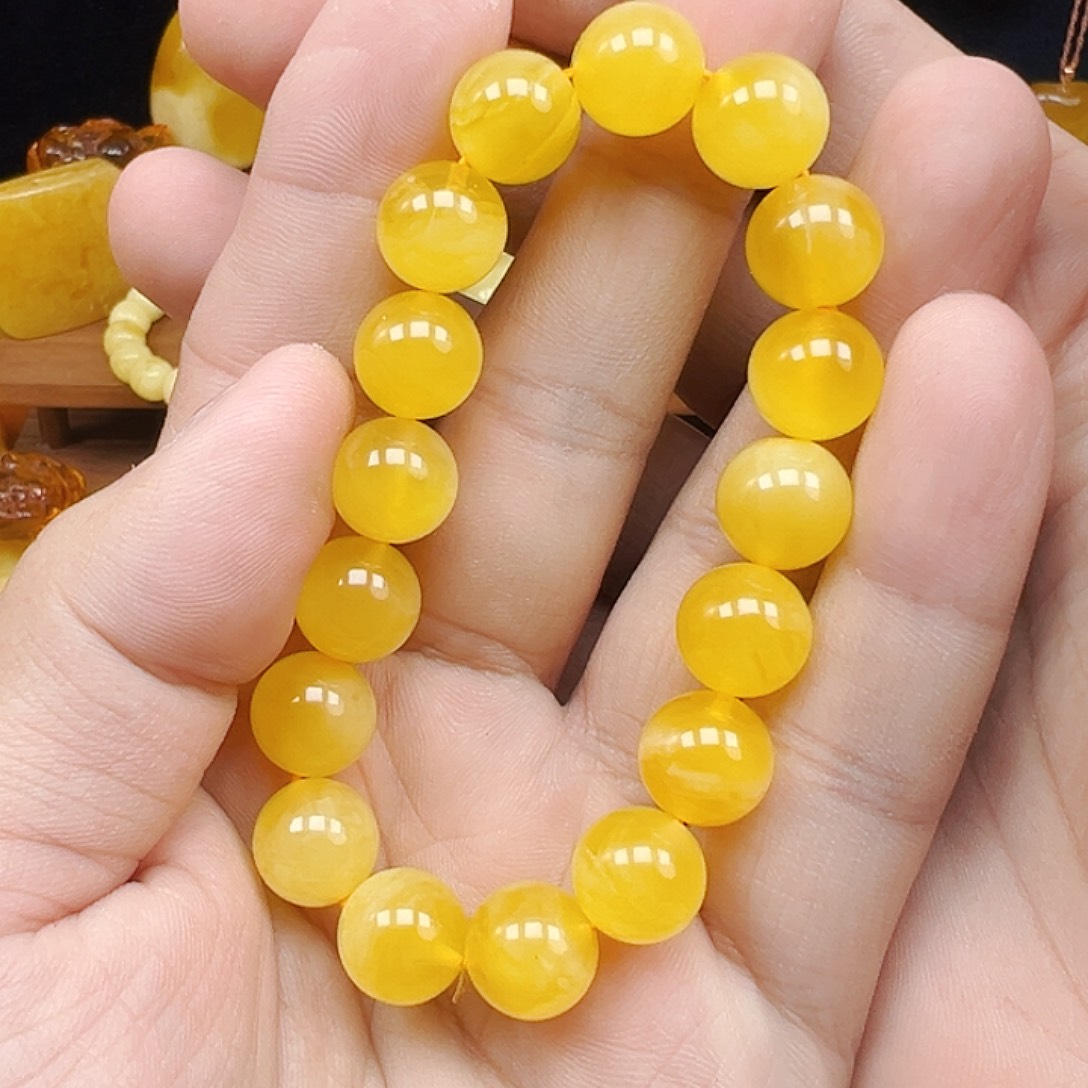 蜜蜡颈饰未镶嵌奶***手单圈