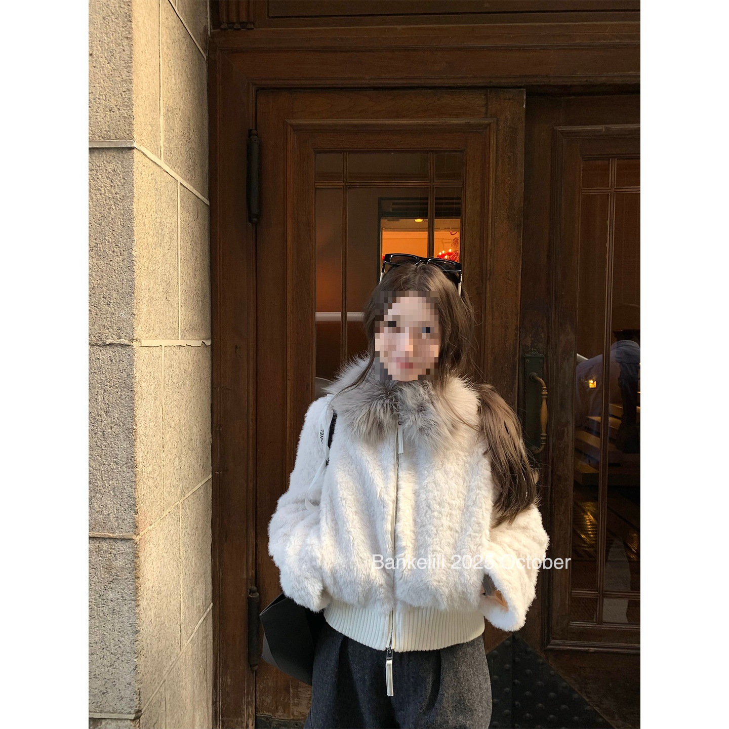 【纠结的小店子】毛毛外套'暖冬咩咩'大毛领短款环葆羊羔毛保暖外套