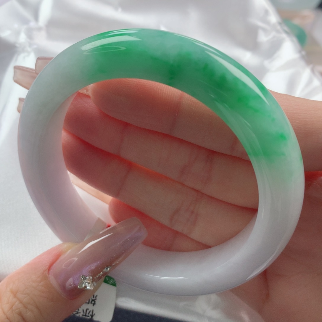 未镶嵌手镯翡翠缅甸天然翡翠A货55.4