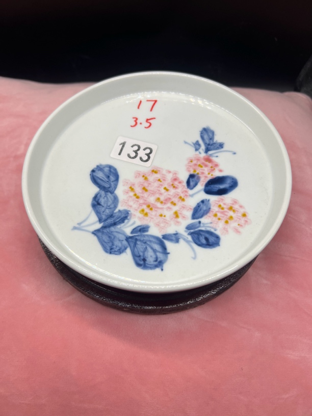 景德镇纯手工手绘釉下五彩菜盘