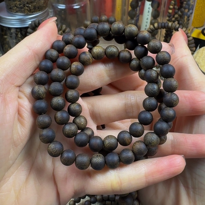 莎***莎沉香手串三圈奇楠沉香精品老料08