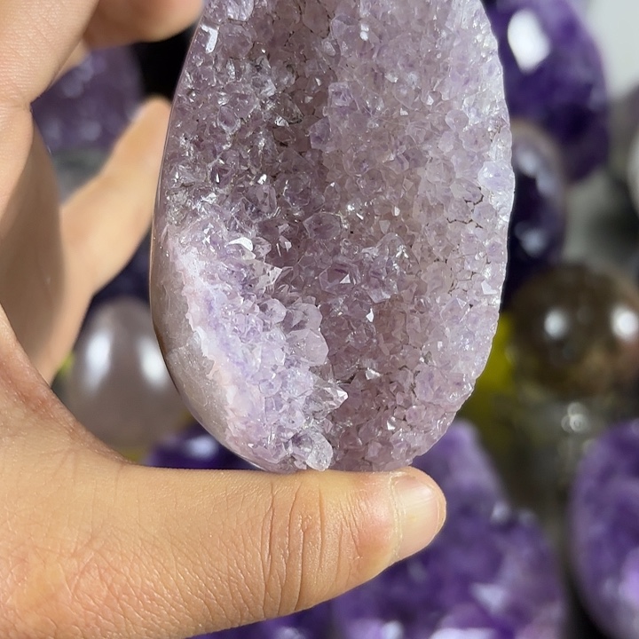 大型摆件（非配饰）紫晶未镶嵌全抛龙蛋