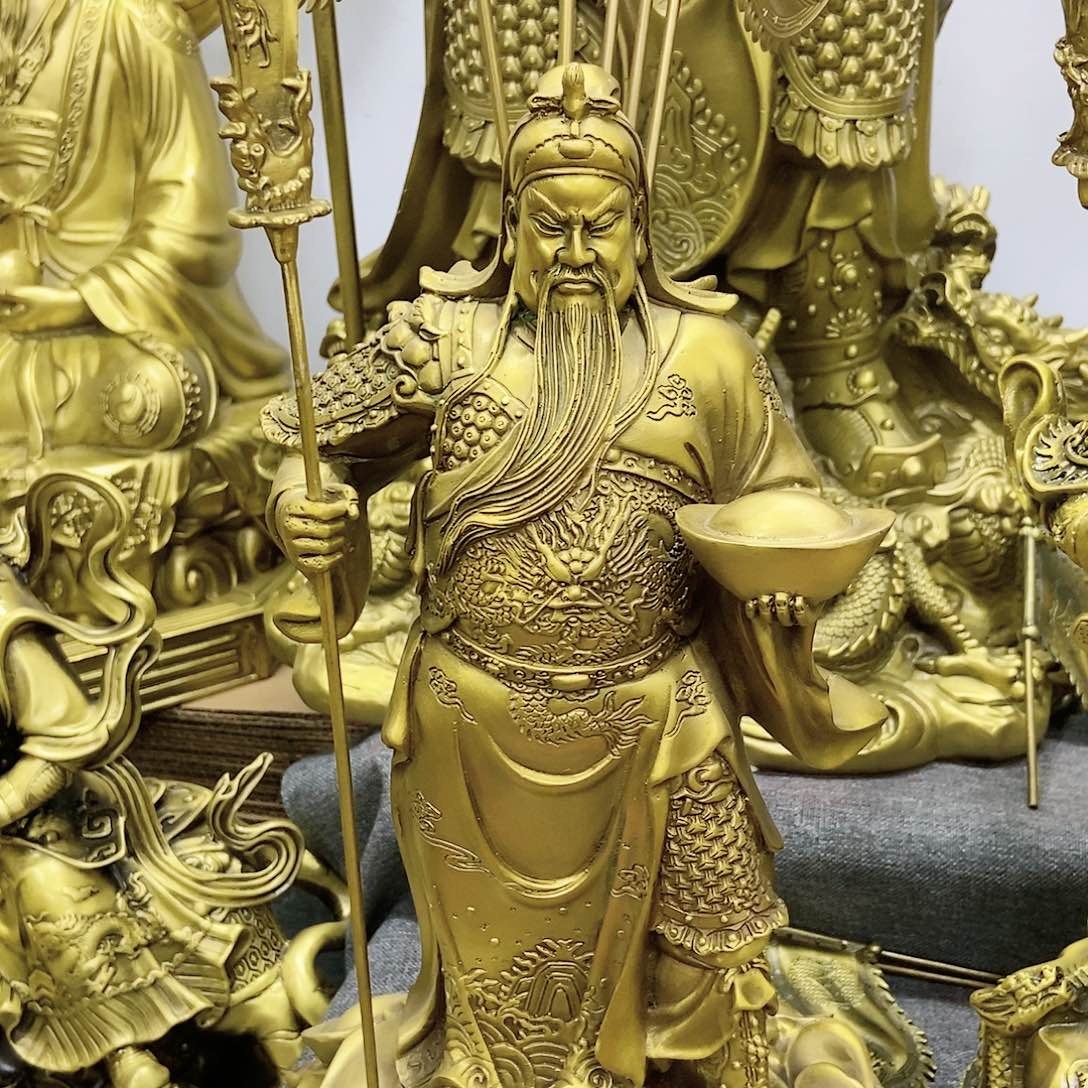 【闪购商品】莲***缘铜精工关公摆件到头28