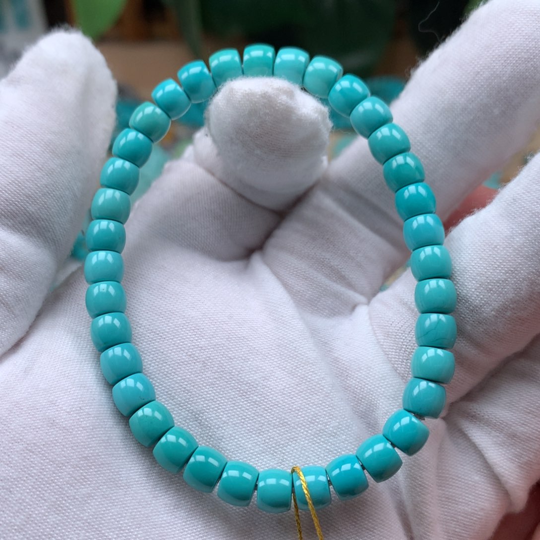 绿松石高桩直切手串未镶嵌