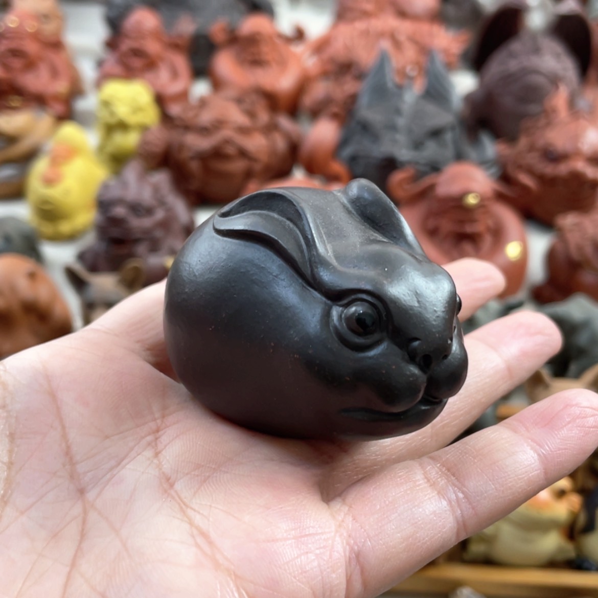 【闪购商品】紫砂茶宠王***g紫砂兔子