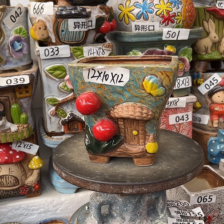 粗陶材质多肉花盆