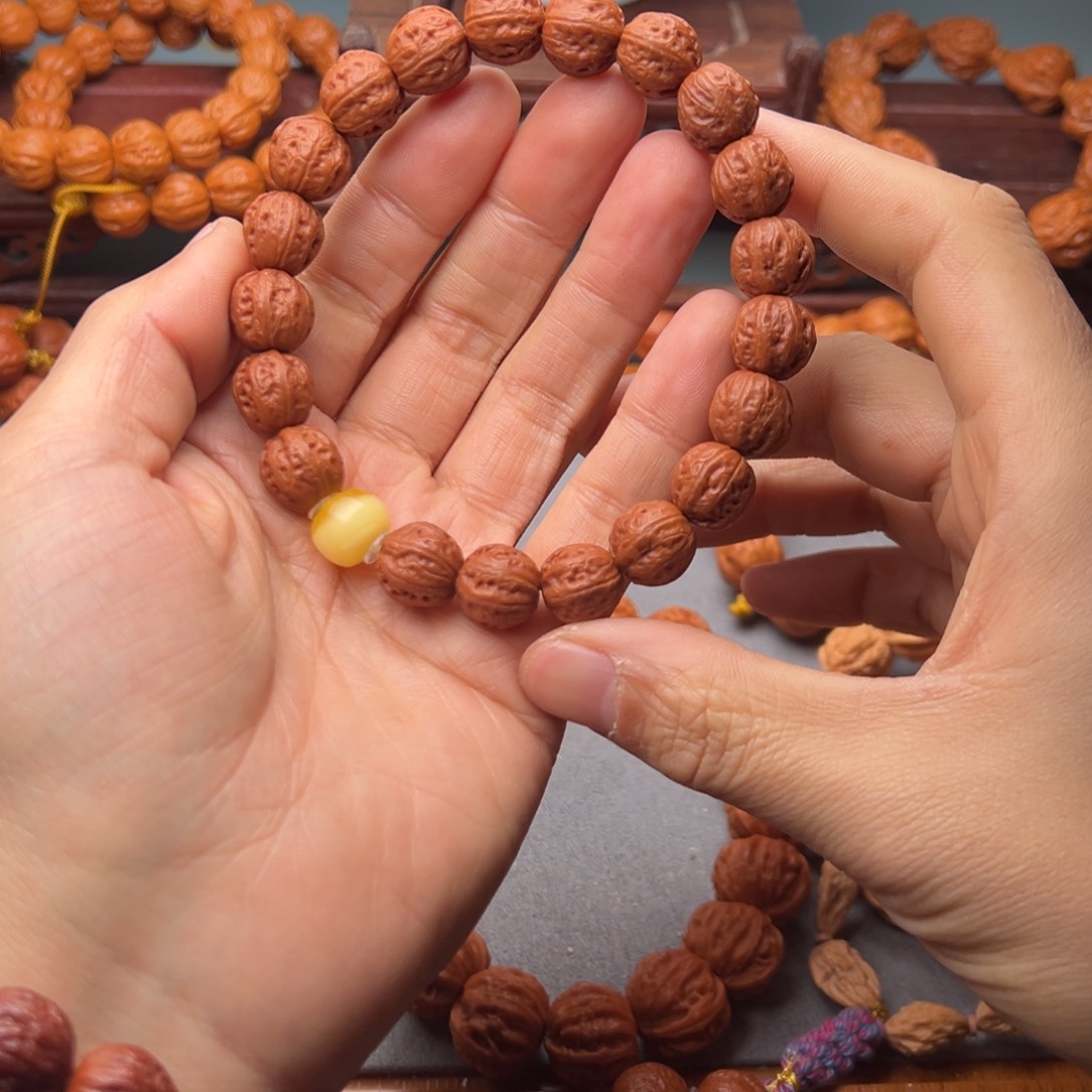 捷***印手串文玩核桃13八棱