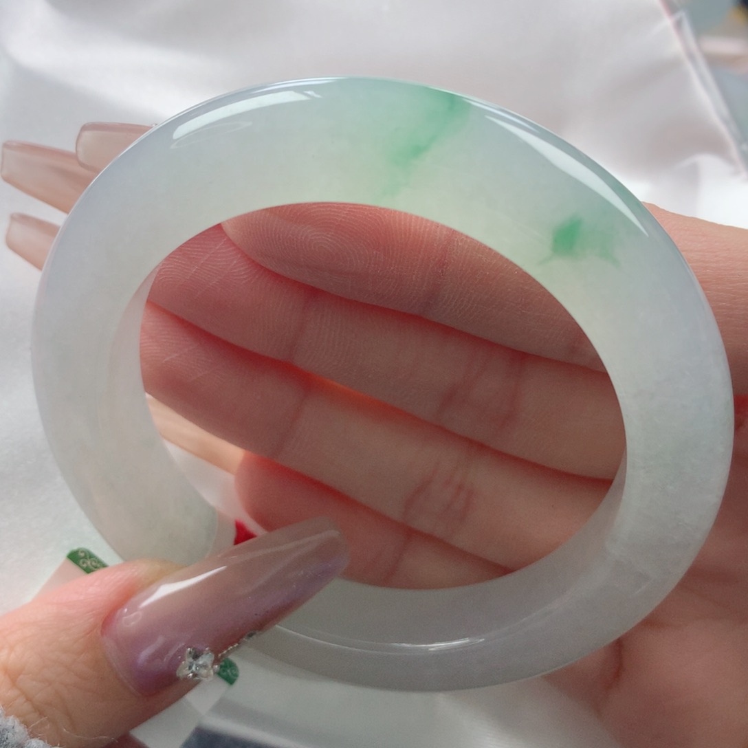 未镶嵌手镯翡翠缅甸天然翡翠A货53.5