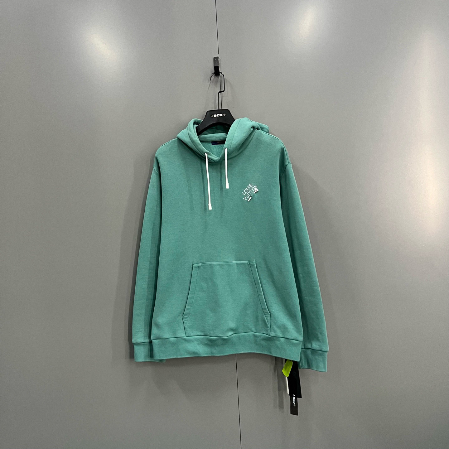 95新 LouisVuitton/路易威登 ab12 609458 绿色别针logo帽衫 XL码