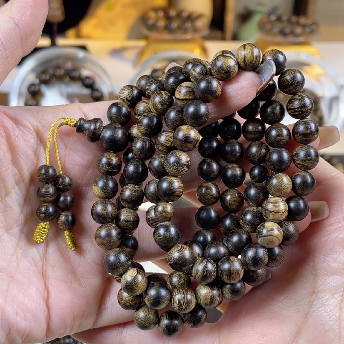 【闪购商品】沉香手串农**泉芽庄棋楠瘤疤虎斑