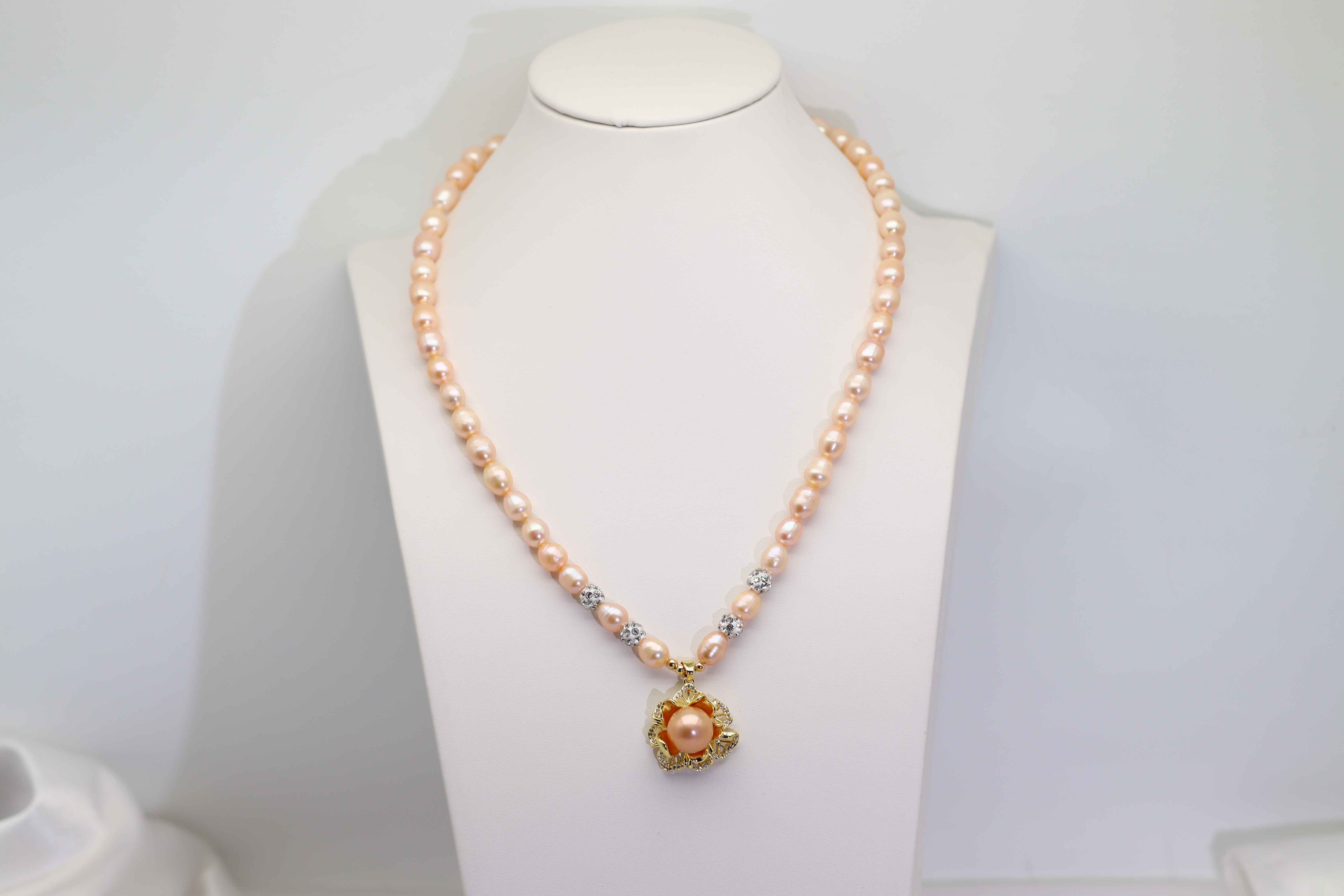 非金属珐琅项链 花开富贵金桔项链