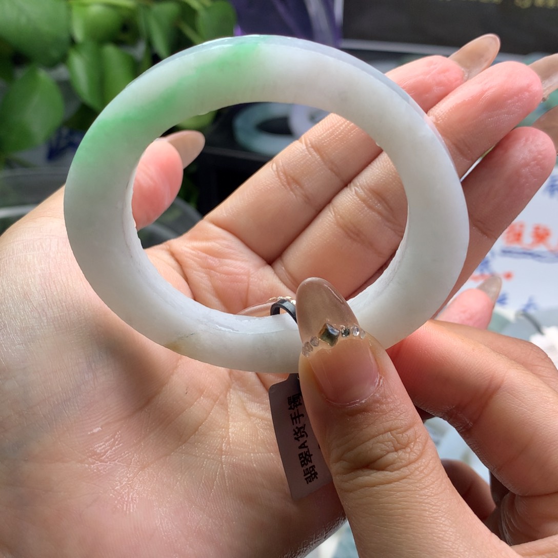 定制翡翠叮当镯未镶嵌50/57 贵妃 宽7 