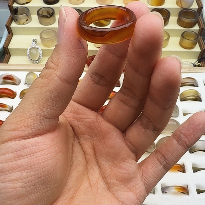 玛瑙/玉髓未镶嵌戒圈19/20圈福利不退换