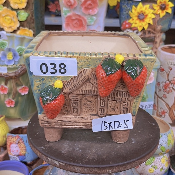 紫砂花盆粗陶材质多肉花盆