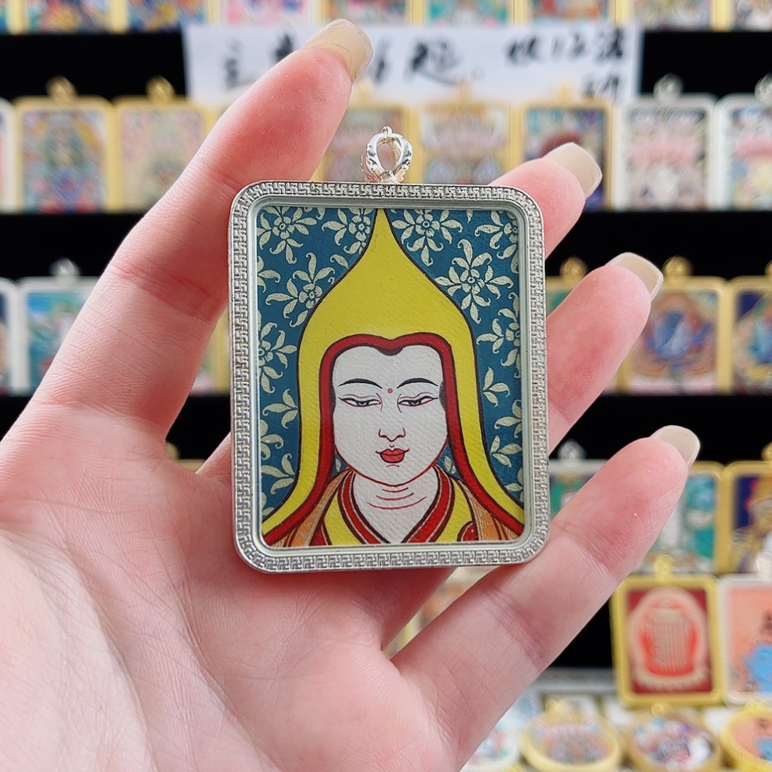 吊坠宗喀巴纯手绘