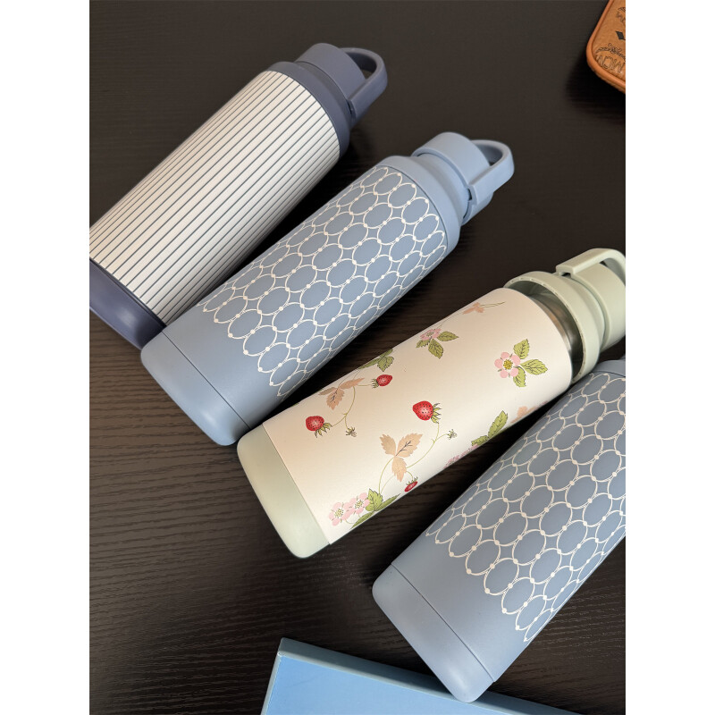 500ml！316内胆 保冷保热~手拎式扭盖设计保温杯