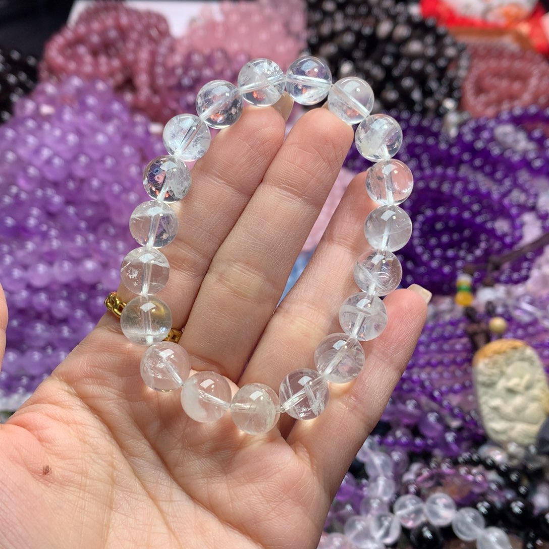 水晶手链未镶嵌白啊塞卡10.5 