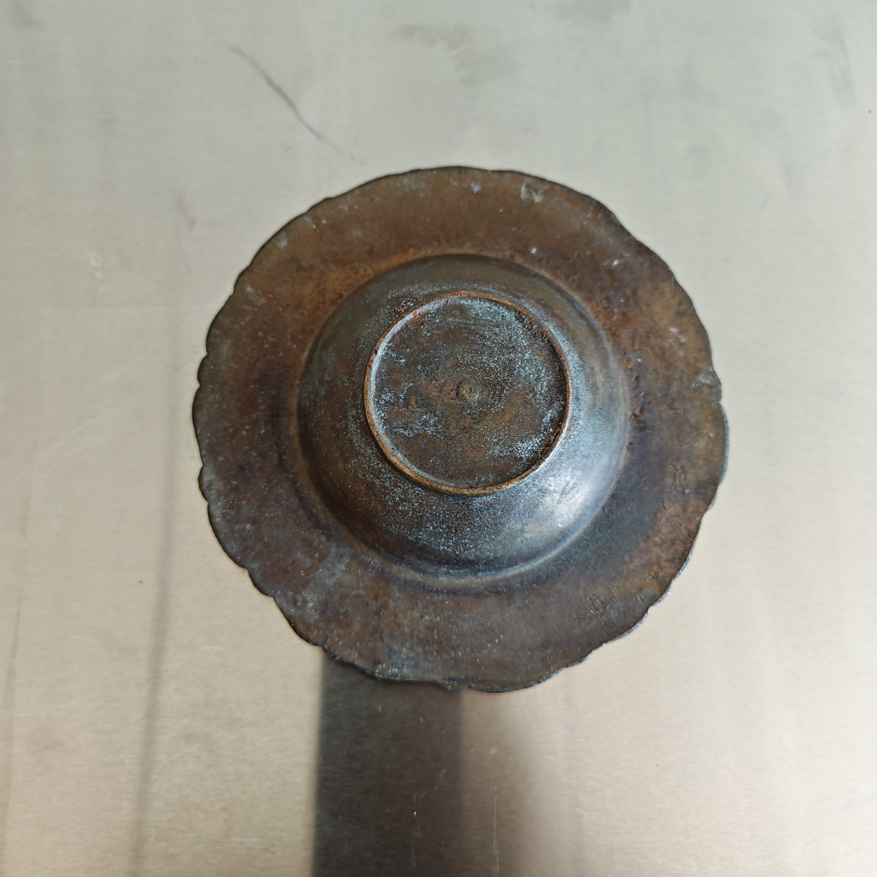 桌面摆件铜烟缸儿