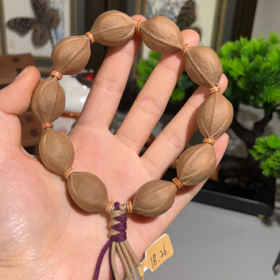 【文帆铁核】18mm系列三花鲨鱼背素串梅林铁核精品老树核