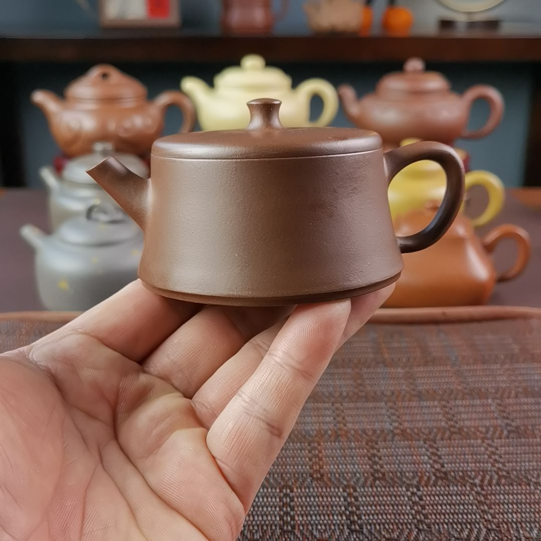 紫砂茶壶紫泥云柱150CC徐敏