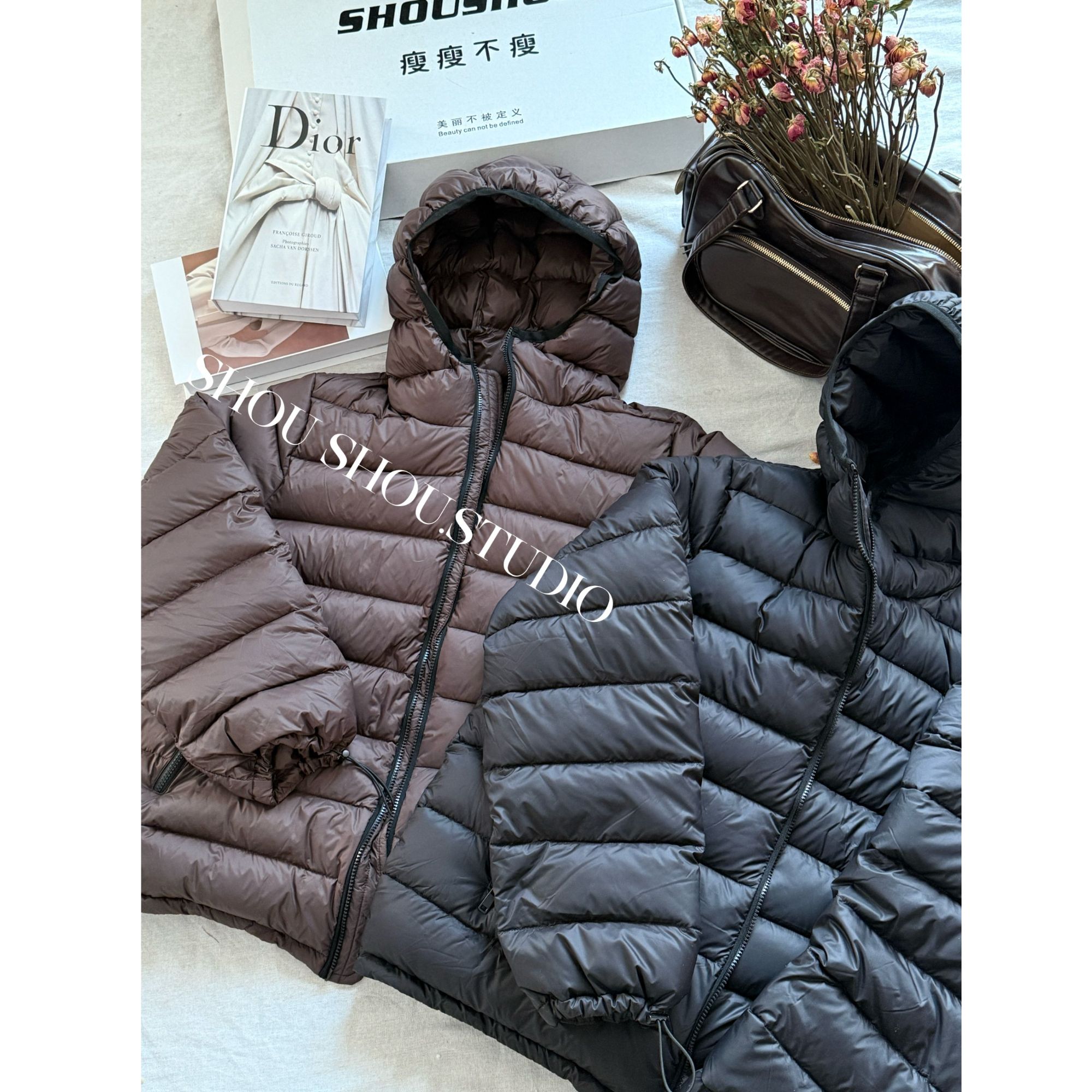 【FANFAN】阿尔卑斯雪山-大码连帽90白鸭绒百搭排骨羽绒服S02370