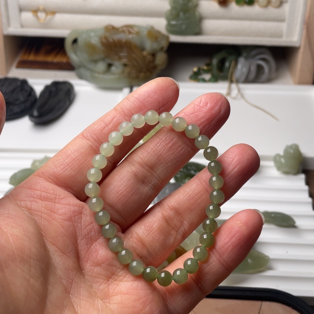 和田玉未镶嵌手链