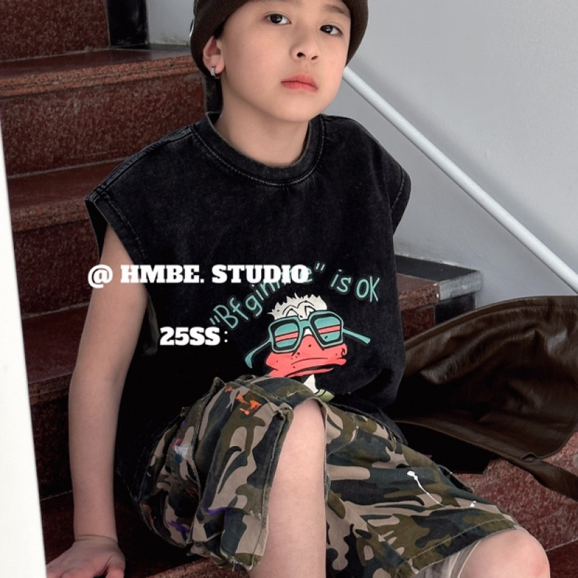 K3-9。25229 男童装时尚休闲宽松无袖背心夏季新款中大童