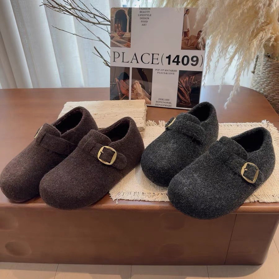 轩轩家【网红灰勃肯】 学院风休闲风雪地靴休闲纯色潮流风冬季棉鞋