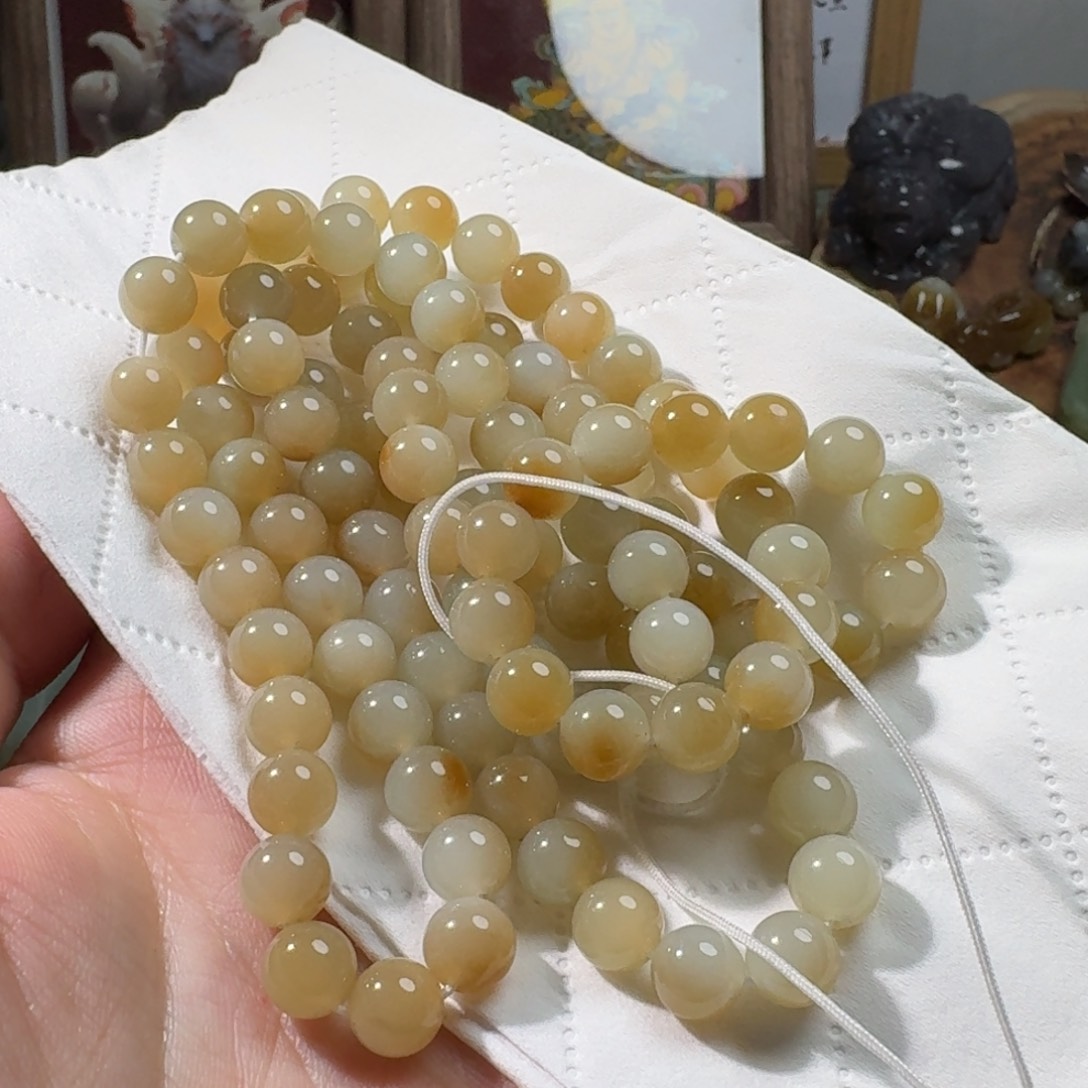 和田玉手串未镶嵌