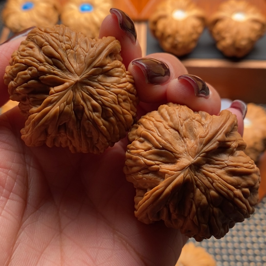 文玩核桃把件家*磨盘